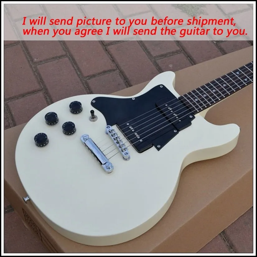 New Brand Custom Shop 60's LP Special Double Cutaway cream color left