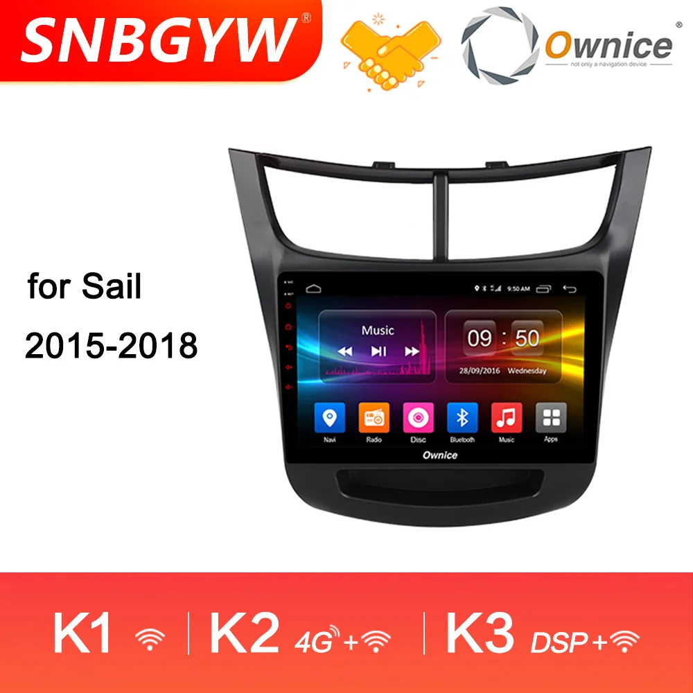 Best Ownice K1 K2 K3 8 Core Car Android 9.0 2GB+32GB GPS radio navigation for Chevrolet Sail 2015 2016 2017 2018 autoradio DH236 0