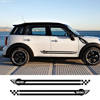 

Car Door Side Skirt Body Waist Strip Decal Sticker For MINI Cooper One S JCW R50 R55 R56 R57 F54 F55 F60 Countryman Accessories