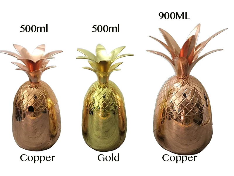Стаканчик с ананасом/кружка доступны в 3 цветах(серебро, медь, золото)-Коктейльные стаканчики кружки барный инструмент