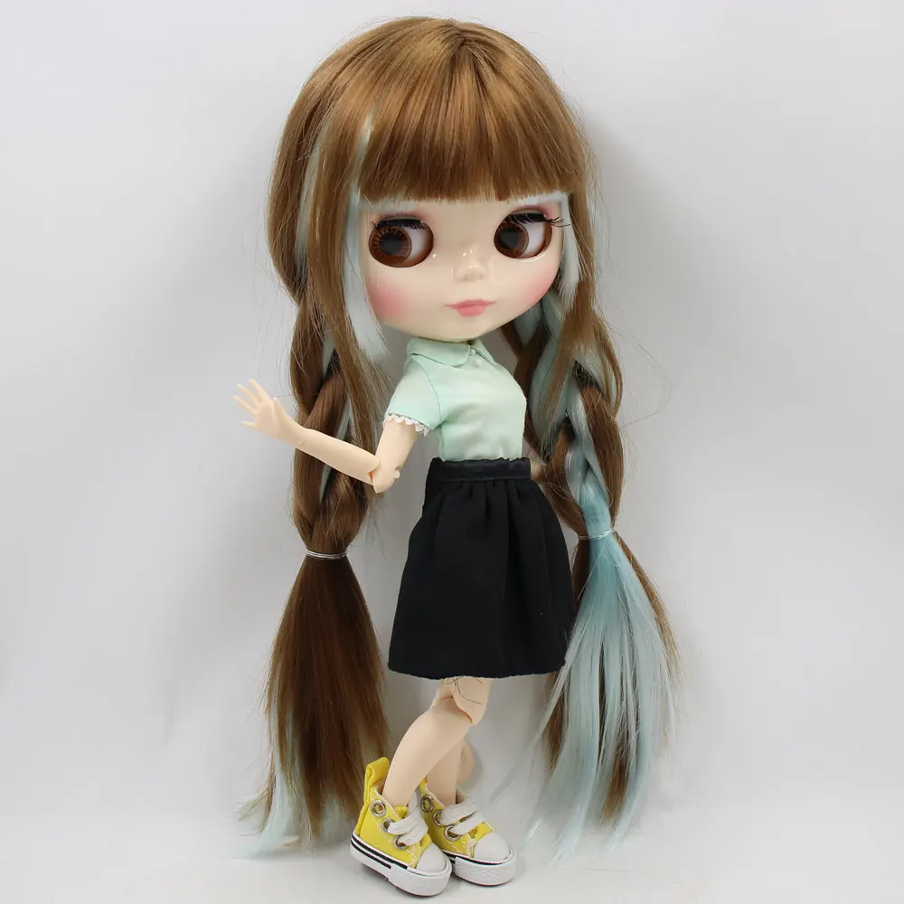 Кукла Blyth ICY DBS No.BL0623/6909 коричневый смешанный синий волос белая кожа шарнирное тело