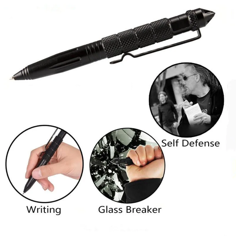 

Tactical Pen Self Defense Weapons Glass Breaker Aluminum Alloy EDC Tool Survival Kit Outdoor Multifunctional Tool