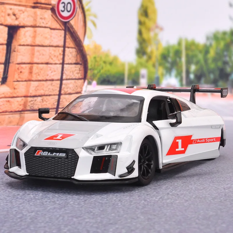 

Electric Collectible Alloy Scale Car Models Die-cast coche carro Toys for Children mkd3 1:24 auto Vehicle Audi R8 Sports Car