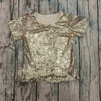 

baby grils dance party clothes children frock design short sleeve beautiful t shirts sequin shirts photo props