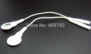 

DHL Freeshipping 4000pcs/set Adapter Tieline Short Cables Electrode Wires with Snap 3.5mm Plug Hole 2.0mm