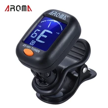 AROMA AT-101 Portable Small Clip-on Digital Tuner with Foldable Rotating Clip For Chromatic Guitar Bass Ukulele Accessories