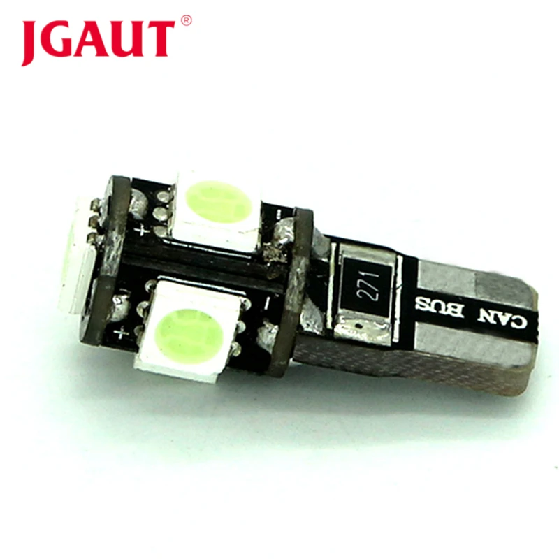 

JGAUT 1Pcs Canbus LED T10 5050 5SMD 5 led 12V Auto Car Interior Dome Wedge Reading Light Strobe Lamp Bulb With Remote Control