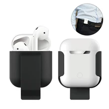 SIANCS для Apple AirPods, чехол, кожный чехол, Карманный держатель, защита для AirPods, Беспроводная зарядка для наушников, чехол, зажим для талии