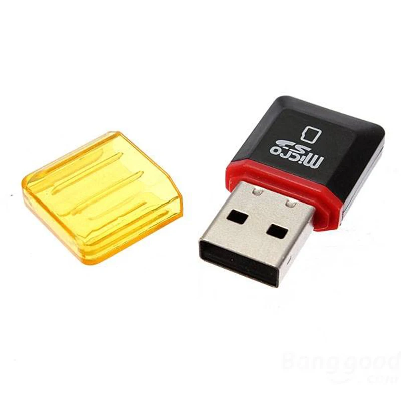 Портативный, цвета леденцов Мини Размер алмаз USB 2,0 Hi-speed Micro SD SDHC TF кард-ридер Поддержка 128 МБ-32 Гб отправлено в случайном порядке