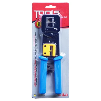 

RJ12 RJ45 6P 8P Multi-Function Cable Clamp Cutter Piercing Crystal Head Crimping Dual-Purpose Pliers Clamp Network Pliers Tools