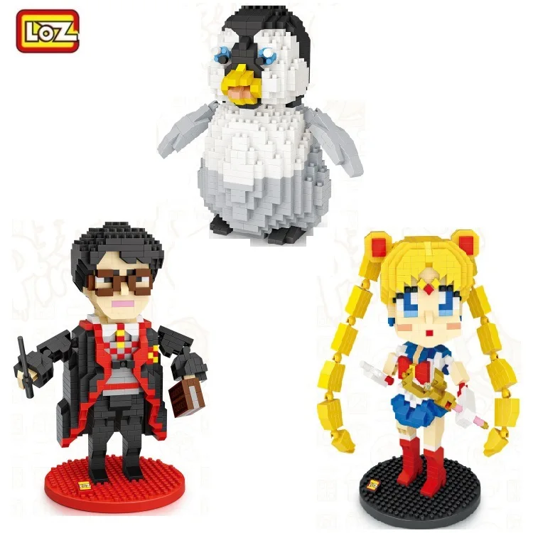 LOZ-Mini-Blocks-Cartoon-Building-Bricks-for-Kids-Toy-Movie-harry-Small-Anime-Sailor-Moon-Model