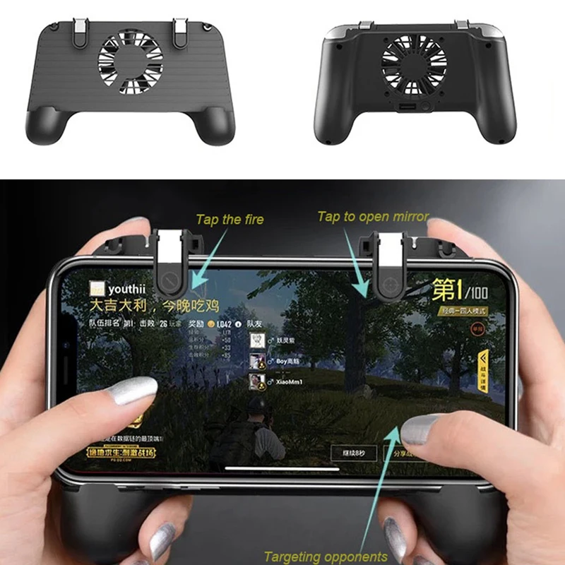  PUBG Mobile Phone Gamepad Controller Gaming Fire Buttons Game Joystick Mobile Ultra-Portable Handle