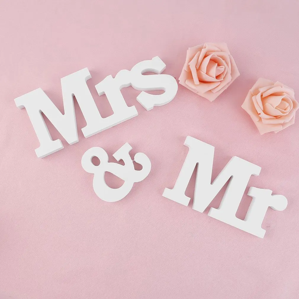1 комплект винтажные деревянные буквы Mr & Mrs для свадебного декора табличка