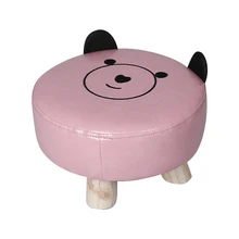 Детский табурет домашний мультфильм малая скамья устойчивый деревянный стул диван животное милый детский табурет низкий кожаный стул
