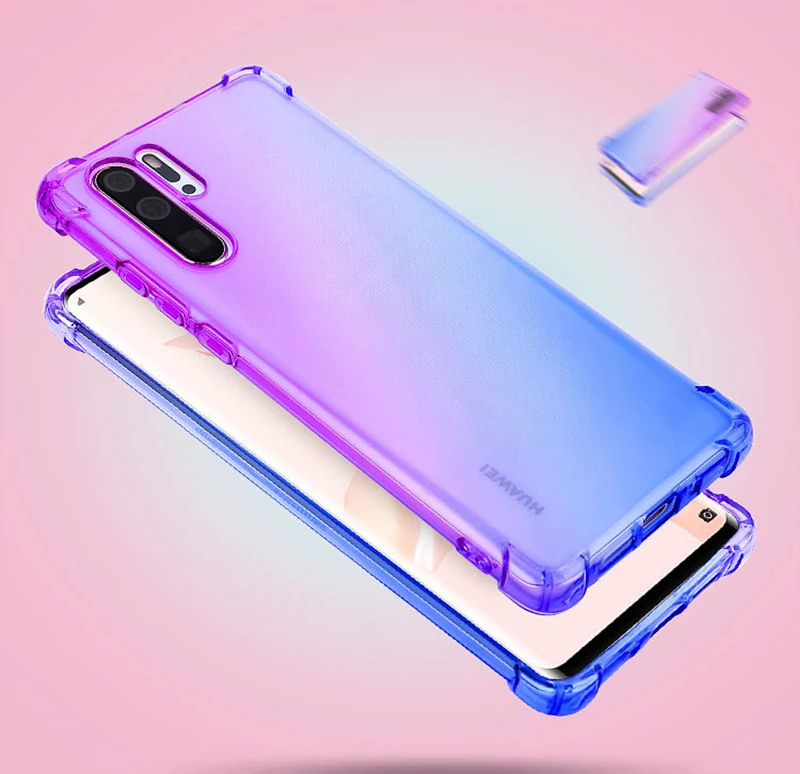 10 шт. Мягкий ТПУ чехол с градиентом для huawei Honor 20 10i Pro V20 9X 8X 8C прозрачный противоударный защитный чехол с воздушной подушкой
