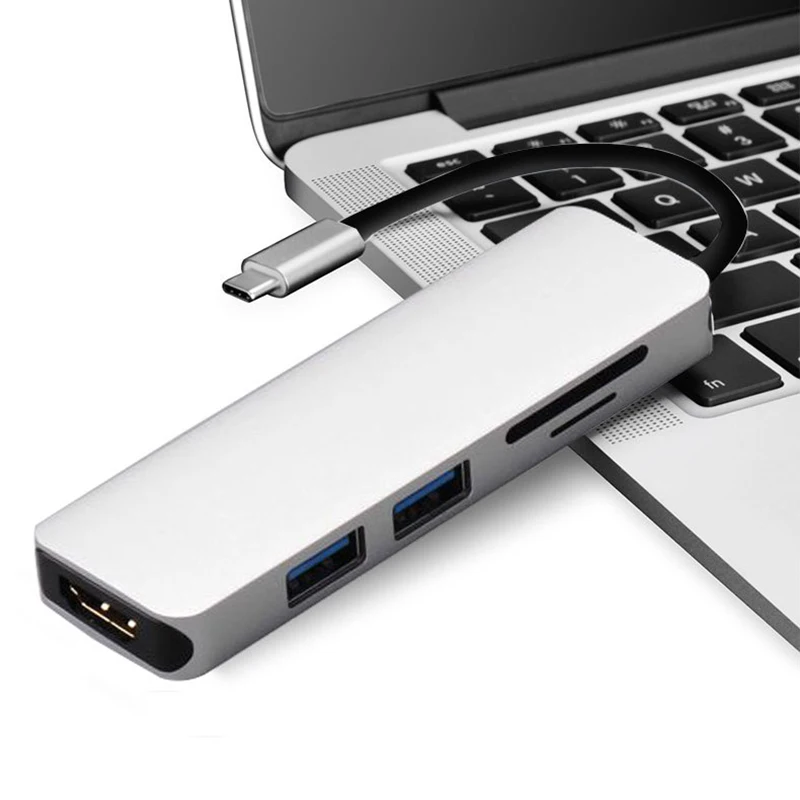 Тип с разъемами типа C и Hdmi 5-в-1 Usb3.1 концентратор USB док-станция для Macbook передачи 4 K Hd концентратор