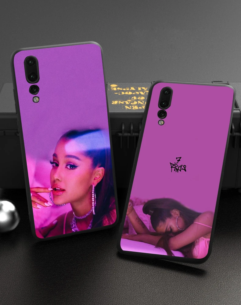 

Ariana Grande -7 rings Black soft silicone phone case For huawei p20 pro p8 p9 p10 lite p8 p9 lite 2017 mate 10 lite