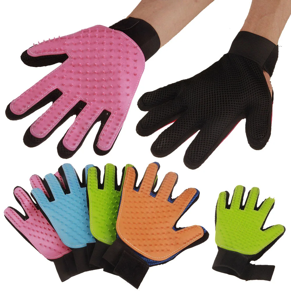 Deshedding Brush Pet Glove Dog Gentle Efficient Massage Grooming Pet