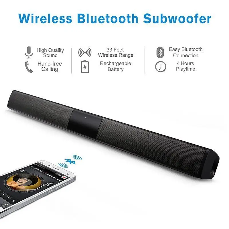 20W TV Soundbar Bluetooth speaker FM Radio home theater system portable wireless subwoofer bass MP3 Music boombox for xiaomi