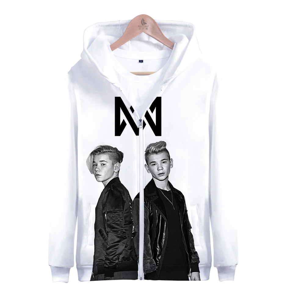 Marcus and Martinus Harajuku Zipper Jacket Marcus Martinus 3D Hoodies Sweatshirt Women/Men singer Hoodies Women Plus Size