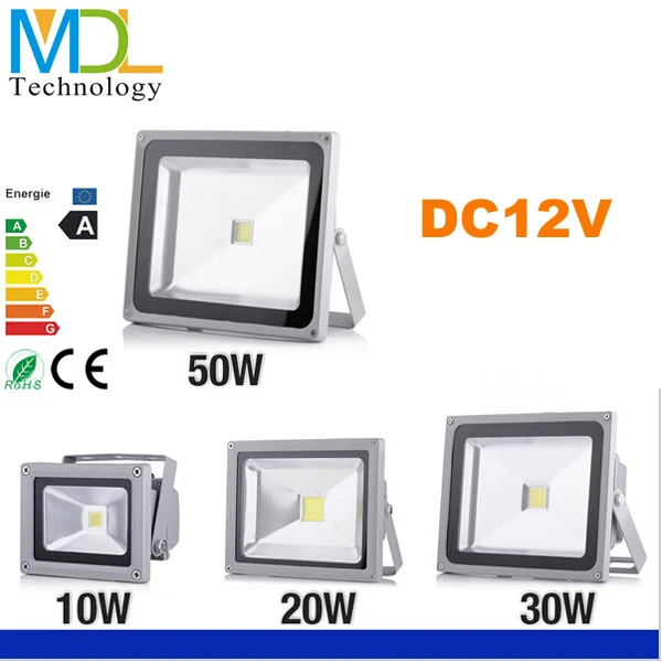 Солнечные светодиодные прожекторы Водонепроницаемый IP65 DC12V 10 Вт 20 30 50 отражатель