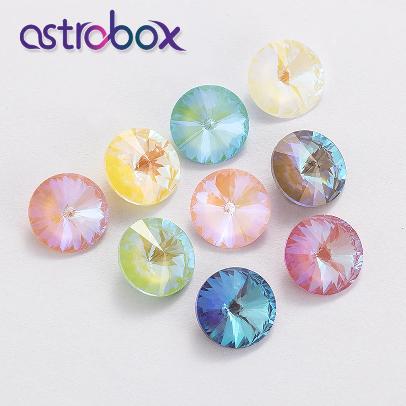 Astrobox Новый высокое качество стекло кристалл риволи Стразы Pointback шить на камне