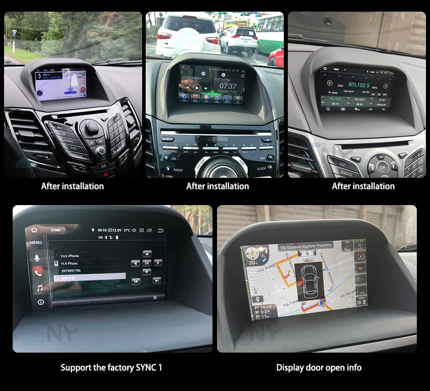 Flash Deal 7" HD Android 8.1 Car GPS Stereo For Ford Fiesta 2013 2014 2015 2016 Auto DVD Audio Radio FM WiFi Navigation Free Backup Camera 2