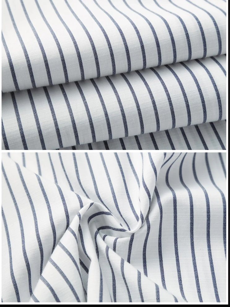 LONMMY 5XL 6XL 7XL Большие размеры с длинным рукавом в полоску Повседневная Блузка брендовая одежда мужские рубашки Slim fit Мужские Мужская