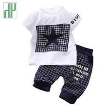 Newborn Baby boy clothes Star Printed kids clothing set summer tops pants suit outfit tiny cottons
