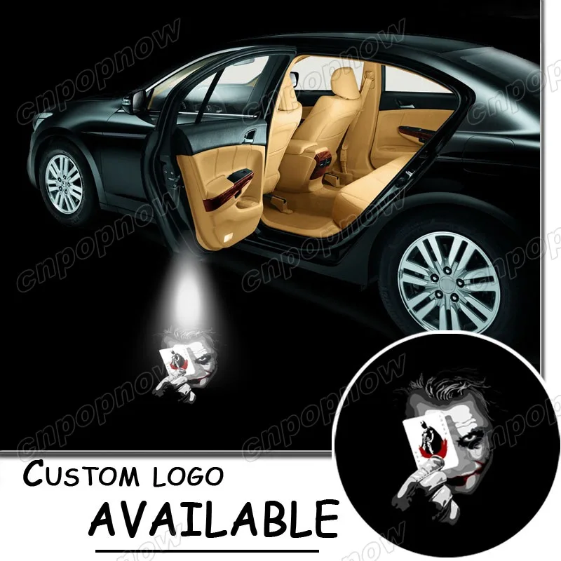 

2x Car LED Projector Ghost Shadow Door Courtesy light for The Dark Knight Joker #6095