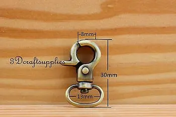 

Lobster Clasps Clips Claw purse hooks Swivel snap hook anti brass 13mm 6pcs AB44
