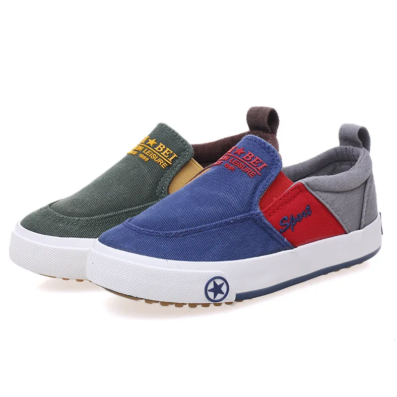 JUSTSL 2017 الخريف الأطفال القماش خياطة شريط مرن الأحذية الصبي الأحذية حذاء كاجوال الاطفال أزياء رياضية