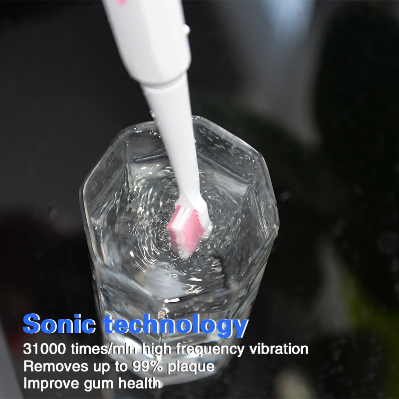 AZDENT 1 компл. с 8 головок Электрический Sonic зубные щетки Перезаряжаемые Dental Care зубная щетка Беспроводной Зарядное устройство для взрослых отбеливание