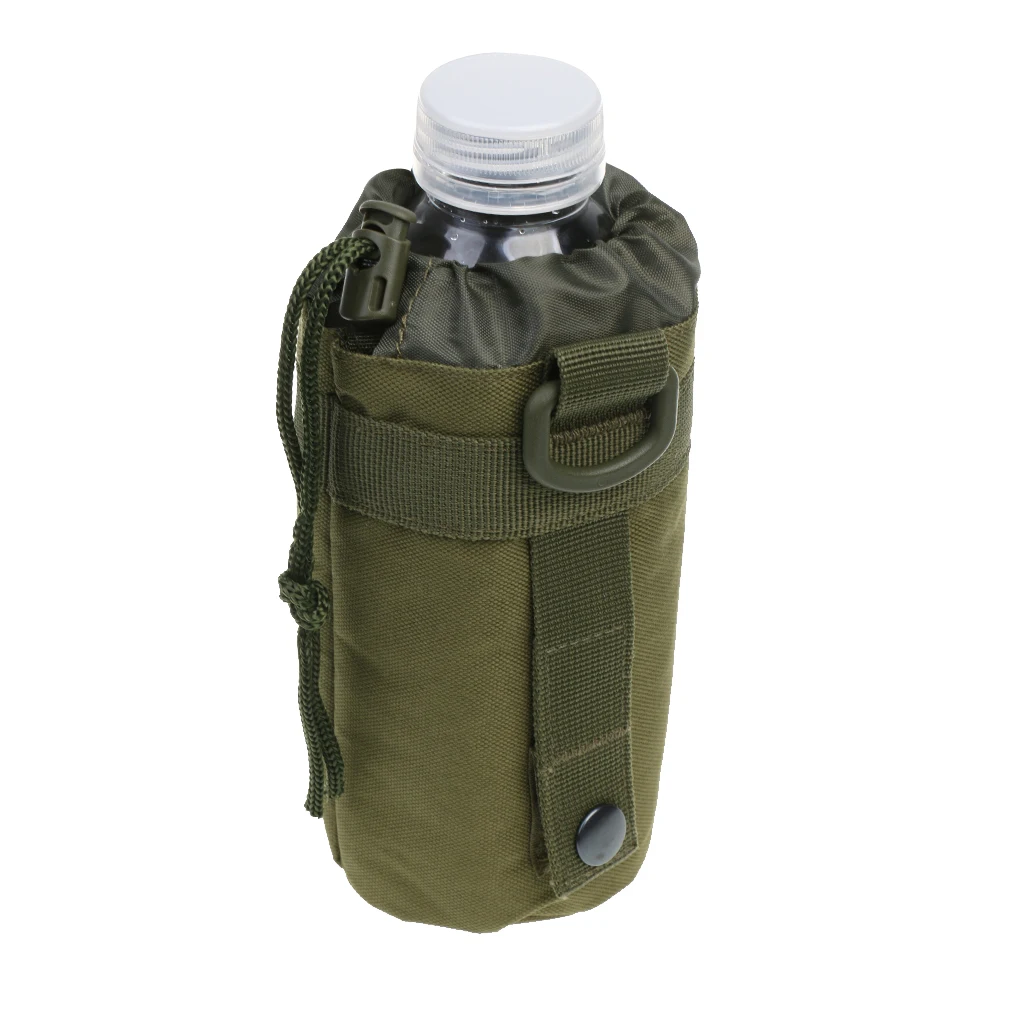 Tactical Military Molle Water Bottle Pouch Drawstring Open Top Travel Water Bottle Bag Hydration Carrier Water Bottle Pouch