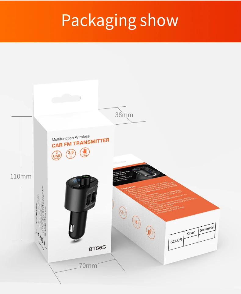 transmissor fm modulador de áudio usb mp3