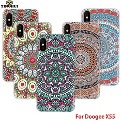 Doogee X55 случае декоративное украшение в европейском стиле узор мягкий чехол для телефона Fundas Мягкий силиконовый чехол из ТПУ задняя крышка