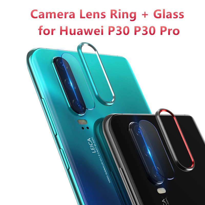 Для объектива камеры Huawei P30 Pro закаленное стекло + металлический задний объектив