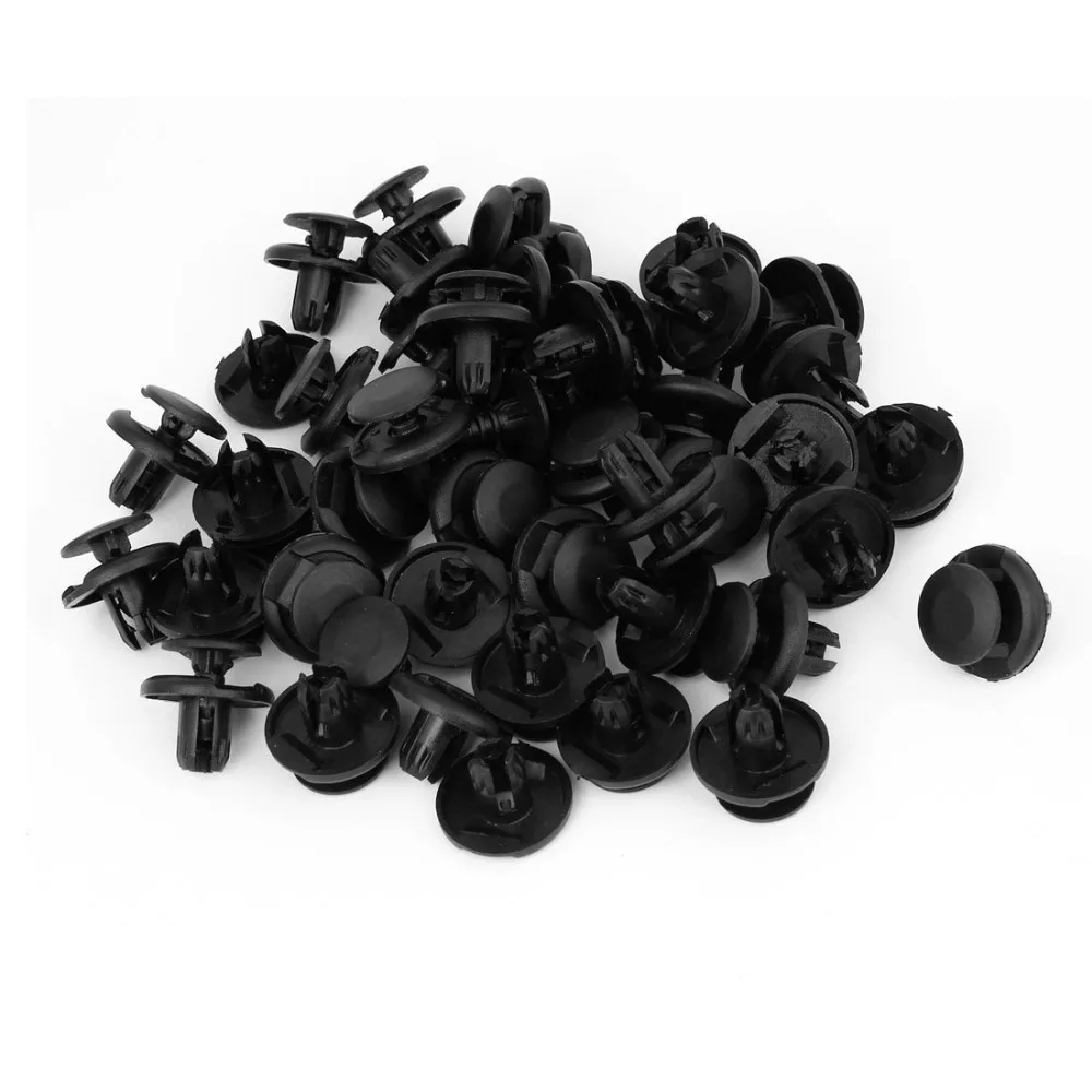 100 Pcs 8mm Nylon Rivet Fastener Door Trim Fender Bumper Push Clips