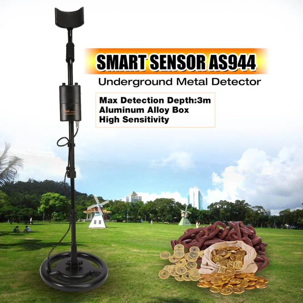 

SMART SENSOR AS944 Professional Underground Metal Detector Adjustable Gold Silver Finder Treasure Hunter Tracker 3m Depth