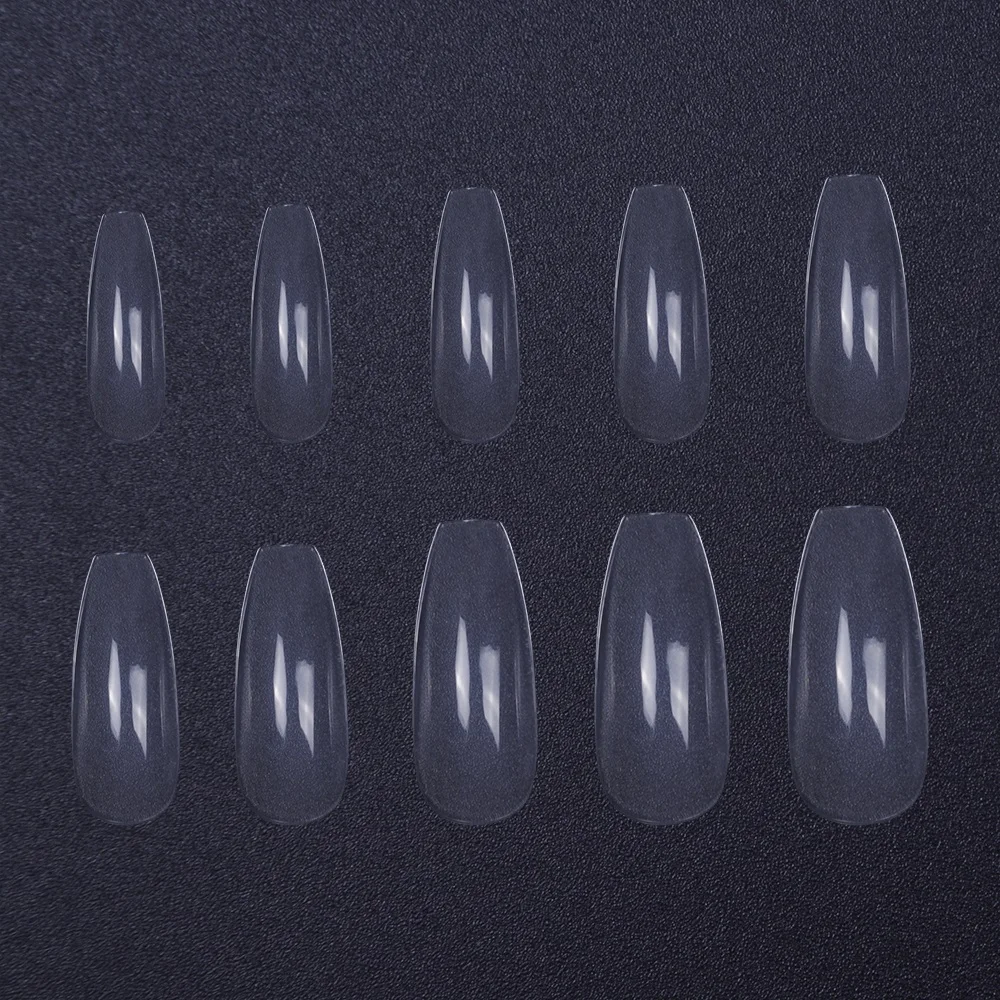 600 шт прозрачный/натуральный цвет Новые балерины ногти Советы длинные ногти форма гроба искусственные ногти для французского маникюра