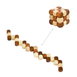 3D деревянные головоломки Новинка игрушечный волшебный кубик образовательный мозговой тизер IQ Mind Game для взрослых детей форма змеи
