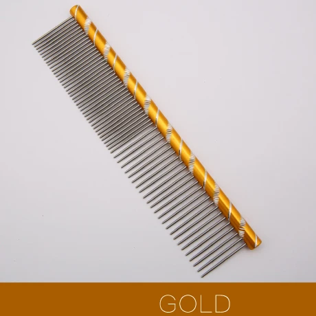 Высокое качество, триммер для собак, расческа, антистатический инструмент для волос, 5 цветов - Цвет: Gold
