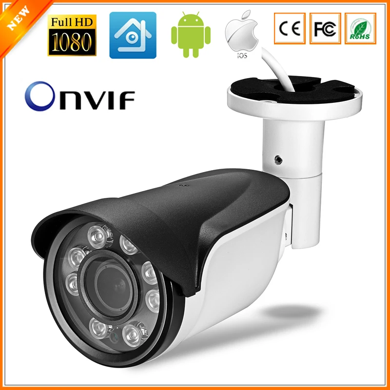 BESDER 2.8mm-12mm 3X Manual Zoom IP Camera Outdoor Surveillance Bullet ONVIF CCTV Camera 720P 960P 1080P Optional Motion Detect