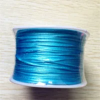 3 рулона/лот 1 ммx100 ярдов/рулон(Выберите цвет) нейлоновые Ювелирные Веревки китайский узел линия Бисероплетение проволока для бижутерии - Цвет: blue