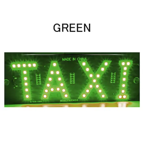 12V Taxi LED Panel Light RGB Auto Windscreen Cab indicator Lamp Inside Light Sign LED Windshield License Plate Taxi Light Lamp - Испускаемый цвет: Green