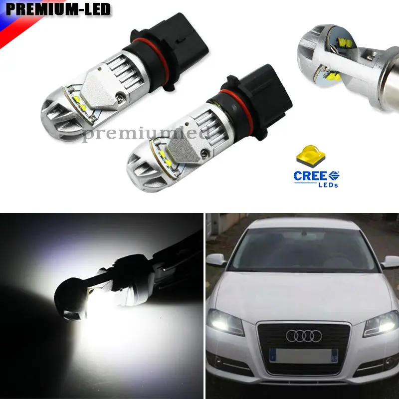 Xenon White High Power P13W LED Bulbs For 2008 2012 Audi A4 Q5 Daytime