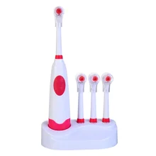 Электрический вращающаяся зубная щетка водостойкий без аккумуляторной батареи зубная щетка Oral средства гигиены с 4 щеточными головками