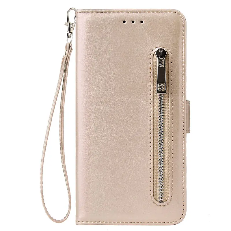 For Samsung Galaxy S8 S9 S10 Plus Wallet Leather Case fashion zipper Flip Stand for Galaxy S10(5G) S10E Cover Mobile Phone Bag - Цвет: D