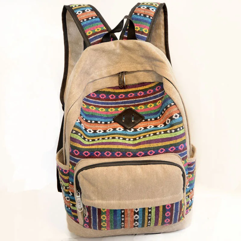 Fashion School Backpacks 2016 Canvas Women Backpacks Patchwork School Bags for Teenage Girls Schoolbag Bolsas Mochilas