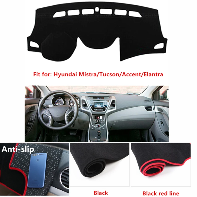 Противоскользящая крышка приборной панели для hyundai Mistra Tucson Accent Elantra 2016 2017 2018 2019